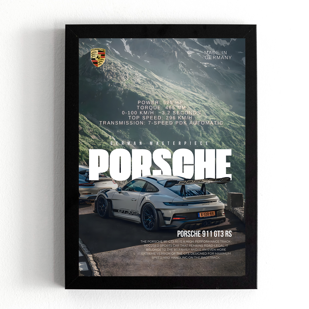 تابلو طرح ماشین پورشه 911 (Porsche 911) کد 1109