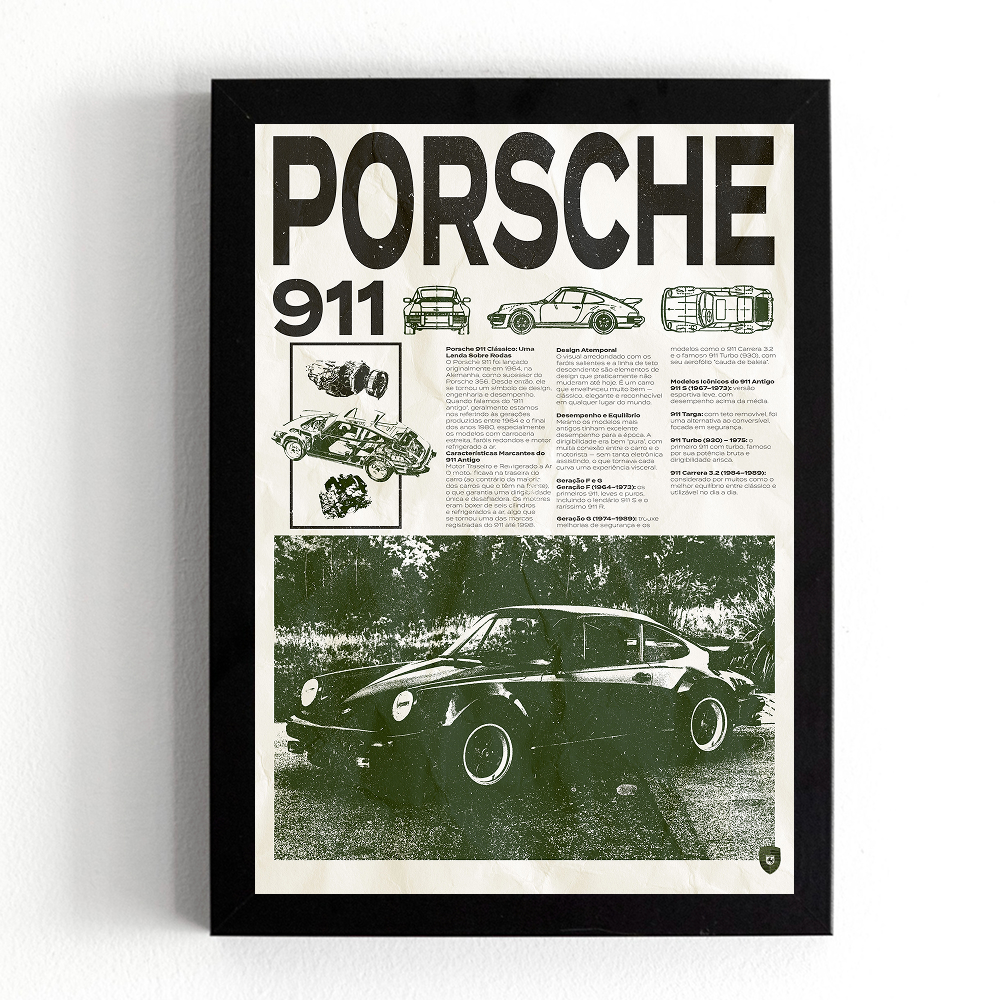تابلو طرح ماشین پورشه 911 (Porsche 911) کد 1158