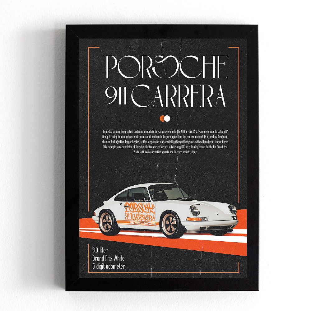 تابلو طرح ماشین پورشه 911 کررا (Porsche 911 Carrera) کد 1159