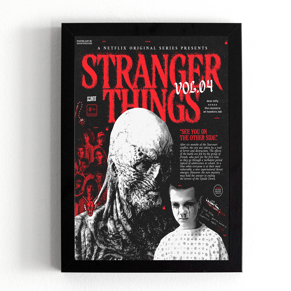 تابلو طرح Stranger Things (استرنجر تینگز) کد 1182